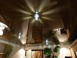 Badezimmer Spanndecke Swarovski dunkel